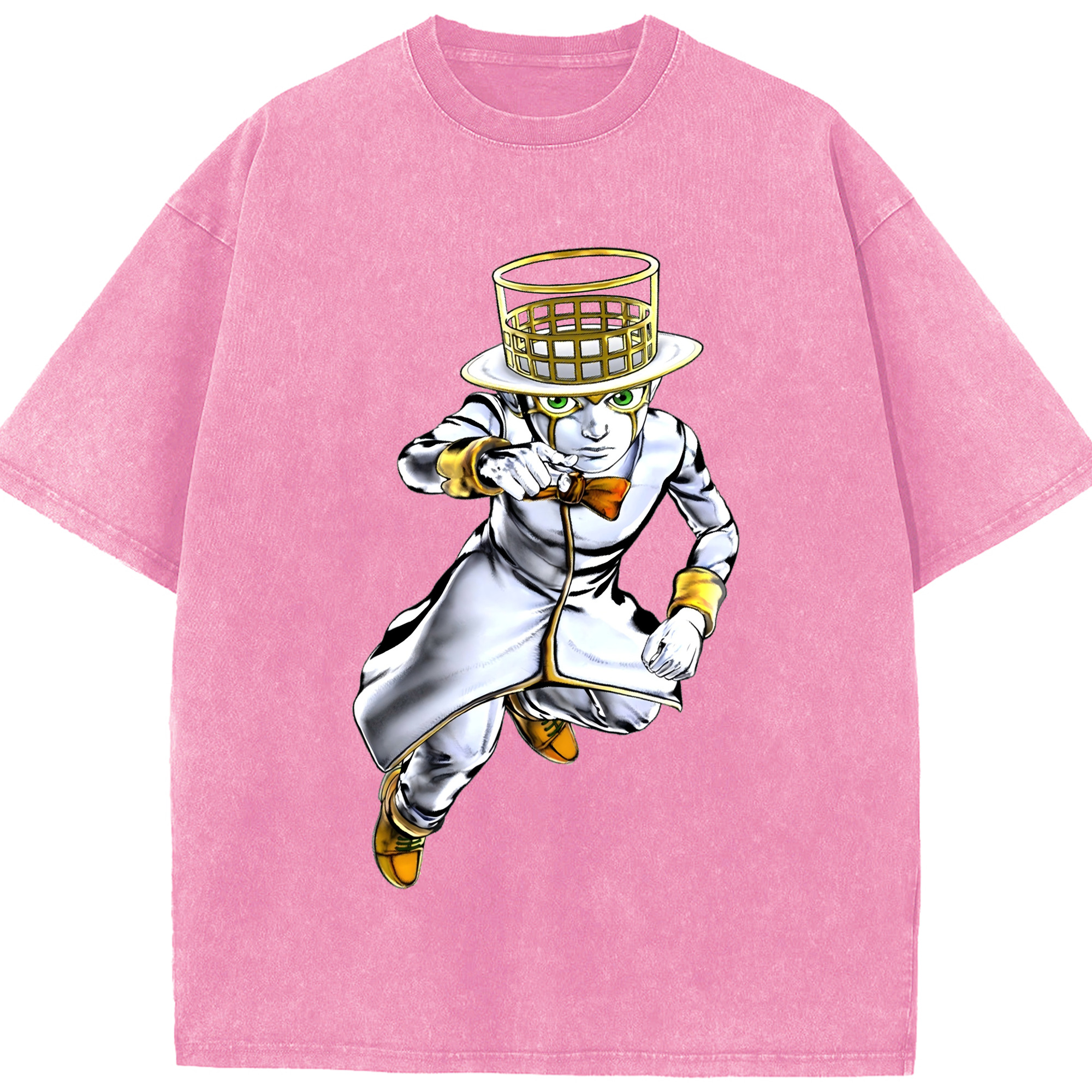 （画像用） ジョジョの奇妙な冒険 岸辺 露伴（きしべ ろはん） JoJo's Bizarre Adventure Rohan Kishibe 綿100% ヴィンテージ風 半袖Tシャツ（フロントプリント）